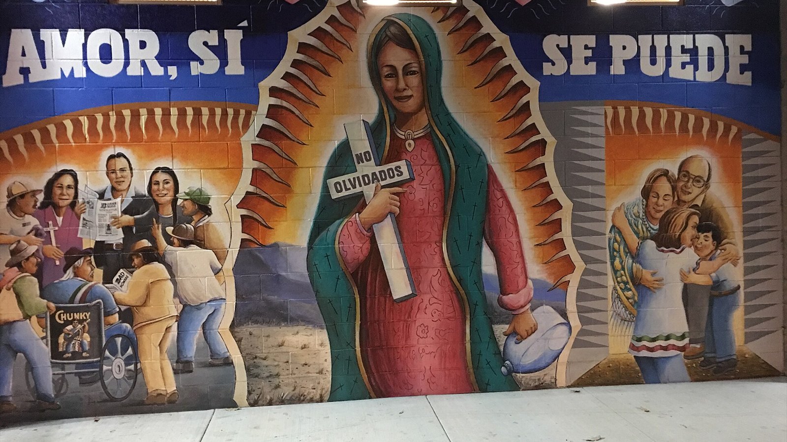 Painted mural at Chicano Park San Diego, CA