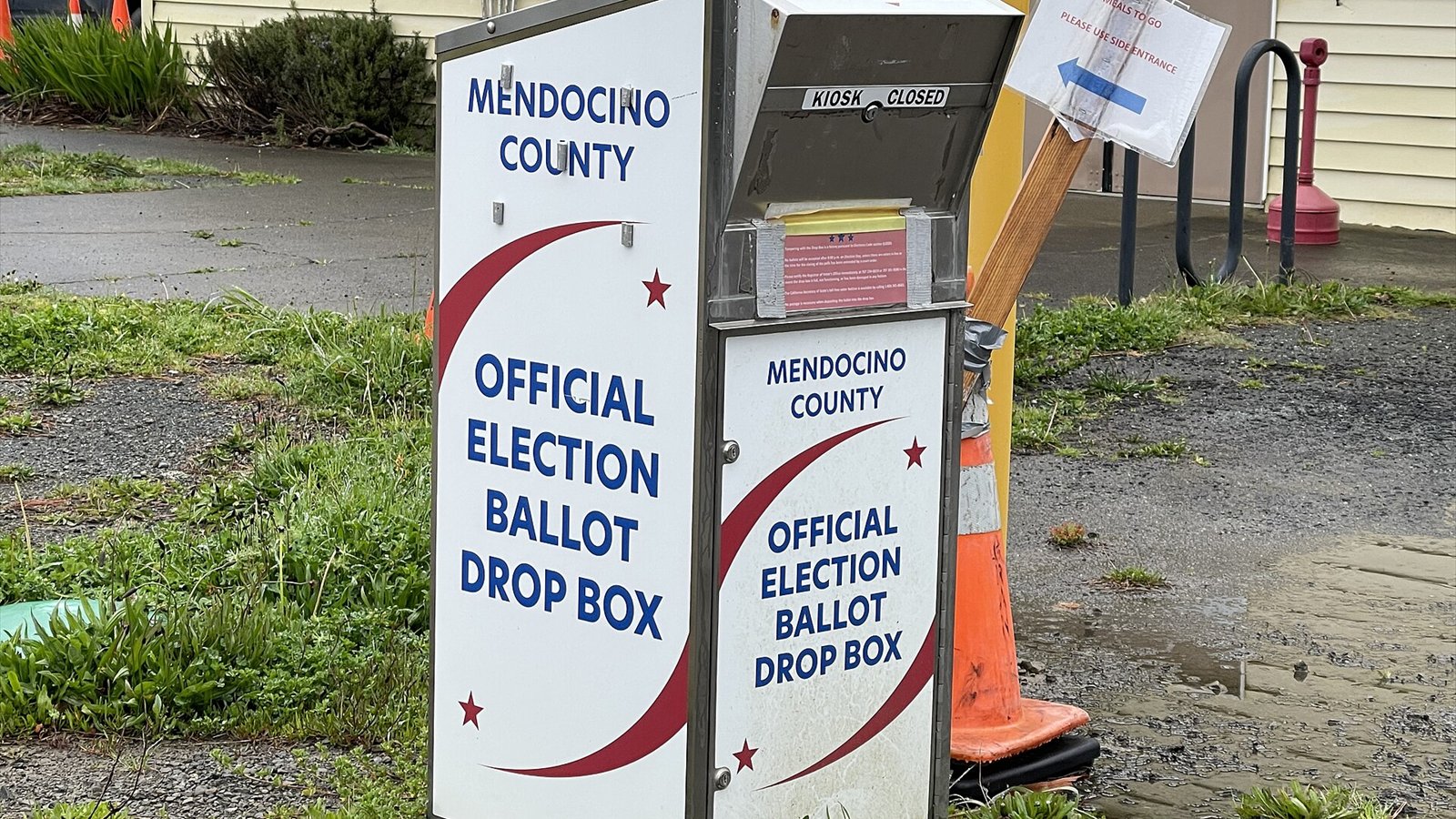 Mendocino County Official Election Ballot Drop Box in Point Arena, California