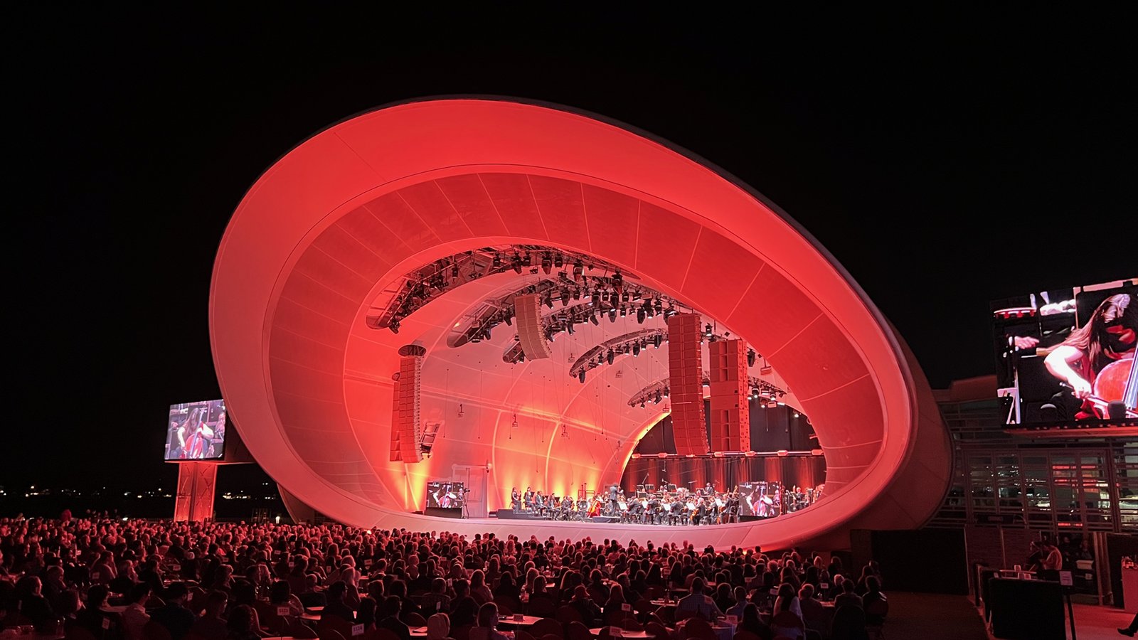 San Diego Symphony performing at the Rady Shell at Jacobs Park in October 2022