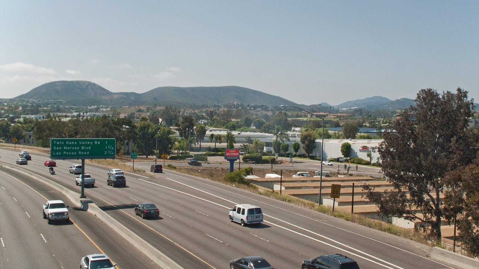 Looking west over California State Route 78 in San Marcos.